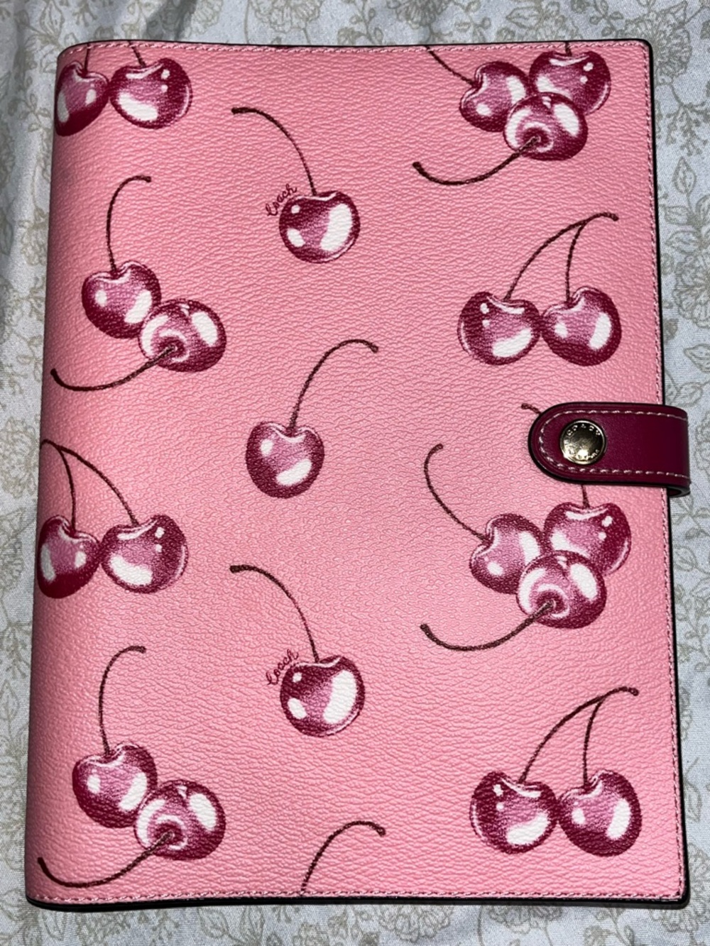 *LIKE NEW* COACH CHERRY PRINT NOTEBOOK
